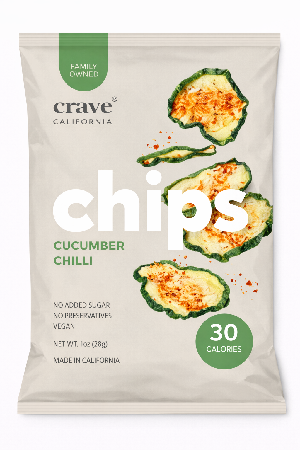 cucumber chilie chips | flat pack