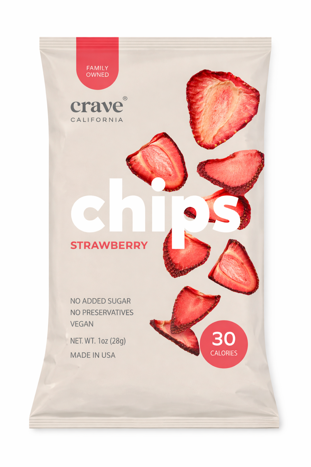 strawberry chips | flat pack